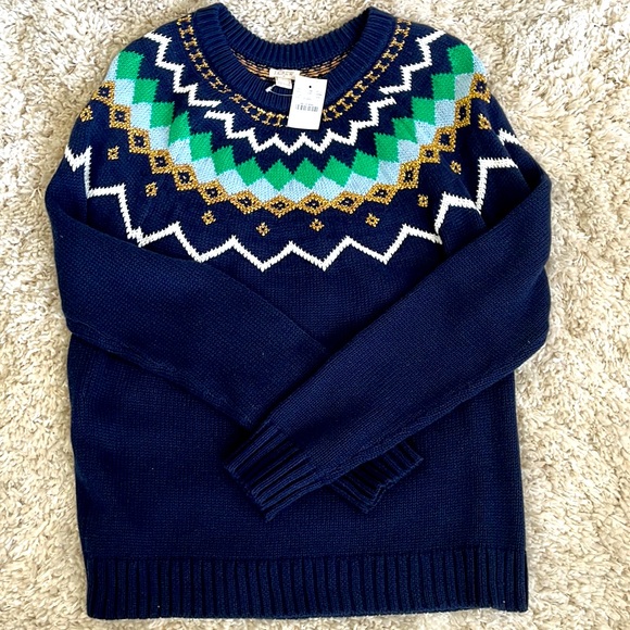 NWT J.Crew Fair Isle Sweater - Picture 3 of 4